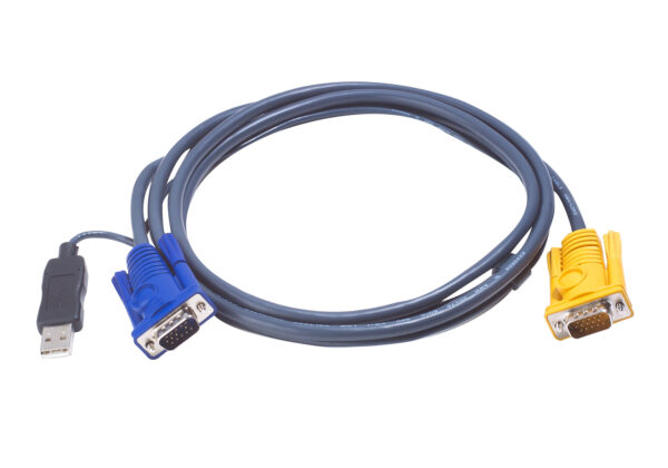 ATEN 2L-5202UP 1,8M USB KVM kabel s 3 v 1 SPHD a vestavěným převodníkem PS/2 na USB