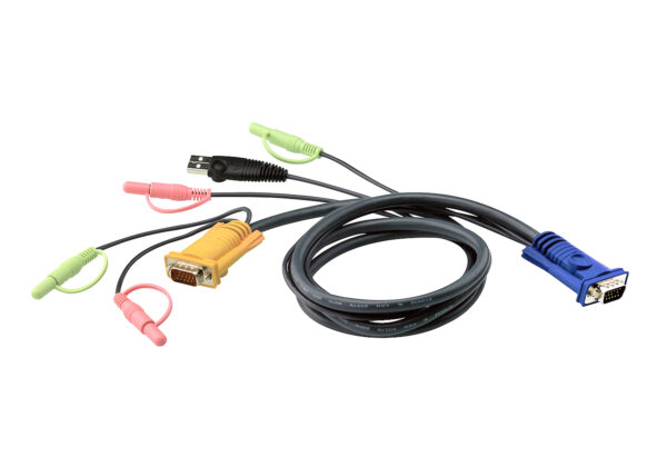 ATEN 2L-5301U 1,2M USB KVM kabel s 3 v 1 SPHD a zvukem