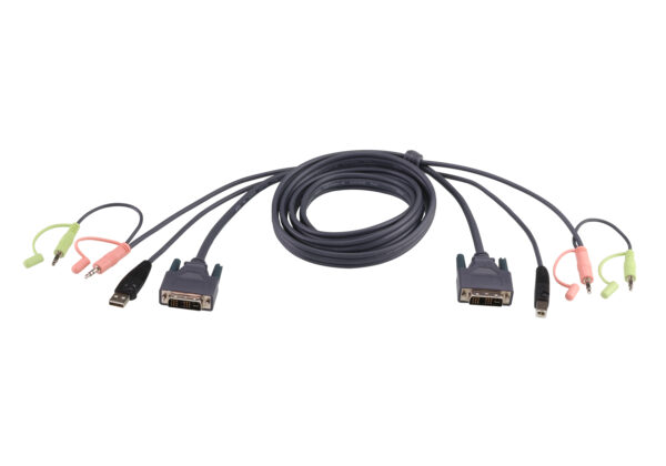 ATEN 2L-7D02U 1,8M kabel KVM USB DVI-D Single Link