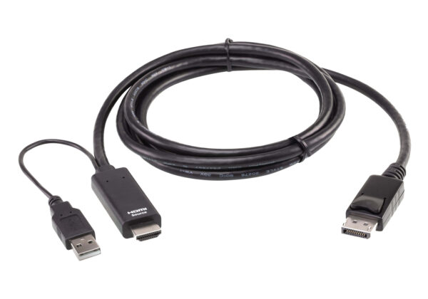 ATEN 2L-7D02HDP Kabel HDMI na DisplayPort True 4K 1,8M