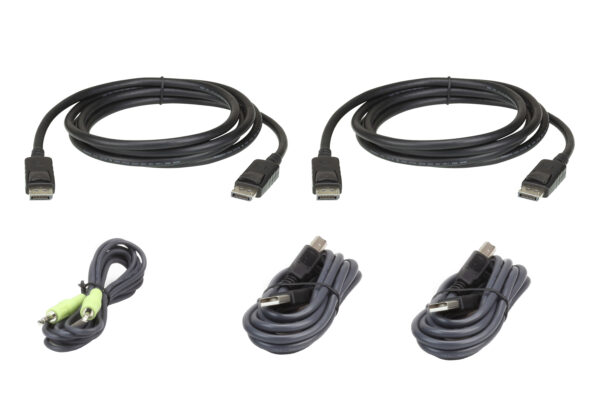 ATEN 2L-7D03UDPX5 Sada kabelů 3M USB DisplayPort Dual Display Secure KVM