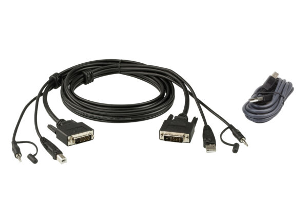 ATEN 2L-7D03UDX4 3M USB DVI-D Dual Link Secure KVM Cable Kit