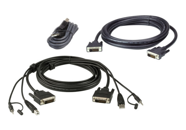 ATEN 2L-7D03UDX5 3M USB DVI-D Dual Link Dual Display Secure KVM Cable Kit