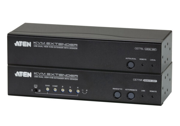 ATEN CE775 Extender KVM USB VGA Dual View Cat 5 s funkcí Deskew (1280 x 1024@300m)