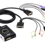 ATEN CS682 Dvouportový kabelový KVM přepínač USB DVI/Audio s dálkovým přepínačem portů