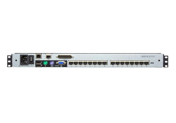 ATEN KL1516Ai 1-Lokální/vzdálený přístup ke sdílení 16portový multirozhraní Cat 5 Dual Rail LCD KVM přepínač přes IP - Image 3