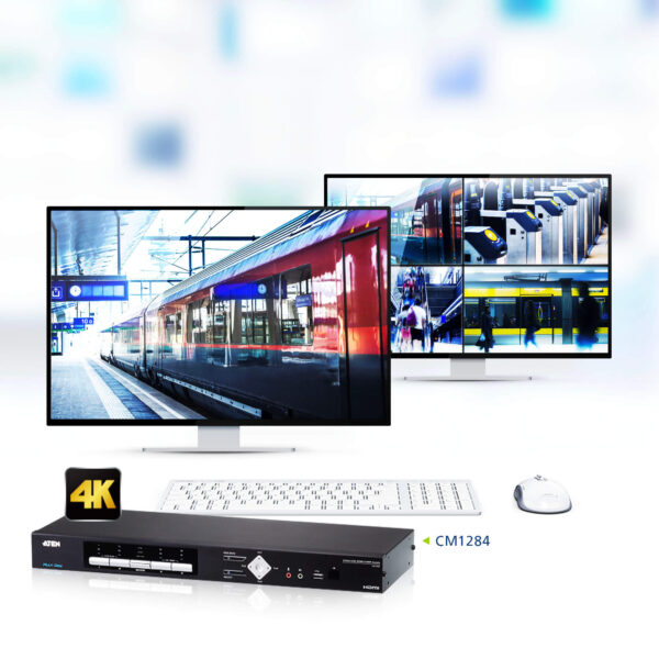 ATEN CM1284 Přepínač KVMP™ se 4 porty USB 4K HDMI pro více zobrazení - Image 4