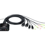ATEN CS22H 2portový kabelový KVM přepínač USB 4K HDMI s dálkovým ovladačem portů