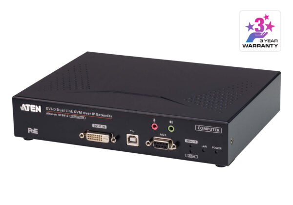 ATEN KE6912T 2K DVI-D Dual Link KVM over IP vysílač s PoE