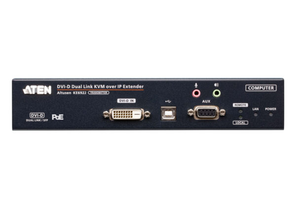 ATEN KE6922T 2K DVI-D Dual-Link KVM over IP vysílač s duálním SFP a PoE - Image 2