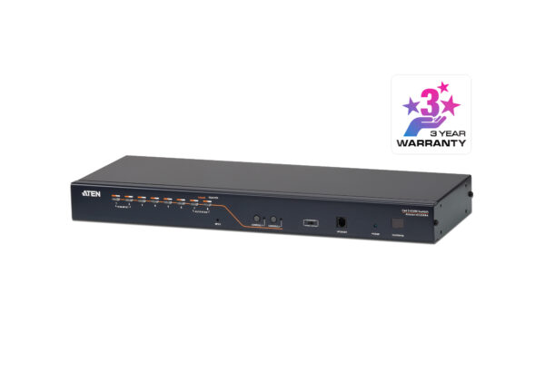 ATEN KH2508A Dvoukonzolový 8portový přepínač KVM Cat 5 s více rozhraními (DisplayPort, HDMI, DVI, VGA)