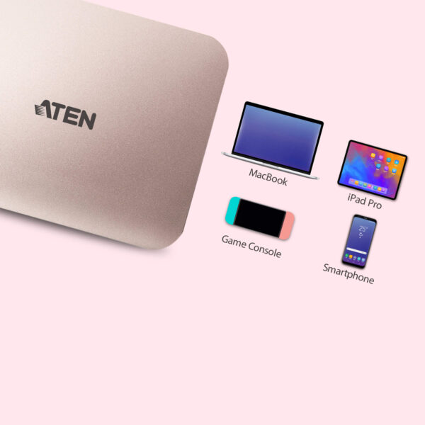 ATEN UH3235 Herní dokovací stanice USB-C (podporuje režim přepínání TV) <br>4K Ultra Mini Dock-PD60W - Image 4