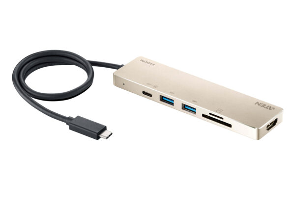 ATEN UH3239 Víceportová mini dokovací stanice USB-C s průchozím napájením