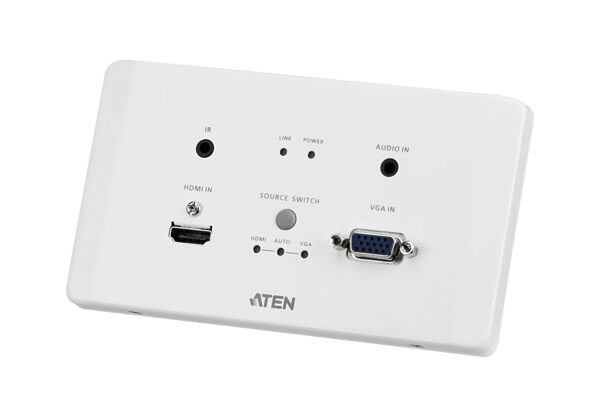 ATEN VE2812AEUT Vysílač HDMI a VGA HDBaseT s nástěnnou deskou EU / PoH (4K@100m) (HDBaseT třídy A) (PoH PD)