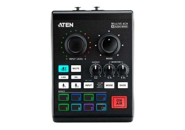 ATEN UC8000 Podcast AI Audio Mixer | MicLIVE™ 6-CH - Image 2