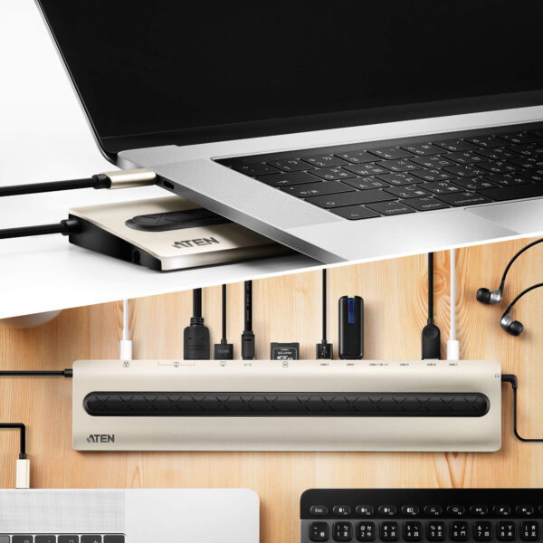 ATEN UH3237 Víceportová dokovací stanice USB-C s průchozím napájením - Image 7