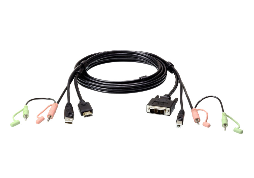 ATEN 2L-7D02DH - Przewód KVM USB HDMI do DVI-D 1.8M z audio
