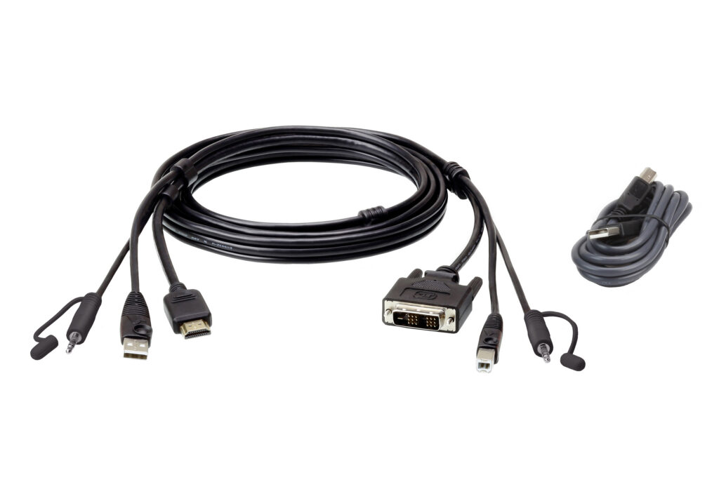 ATEN 2L-7D02DHX2 - 1,8 M Kabel USB do DVI-D Bezpieczny zestaw KVM