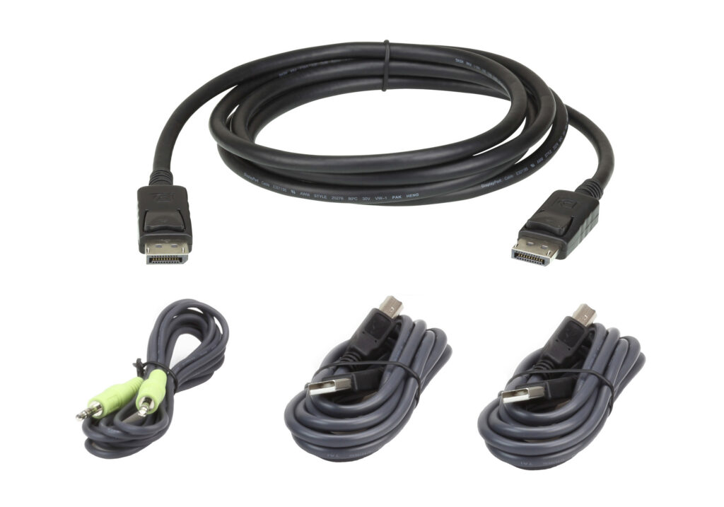 ATEN 2L-7D02UDPX4 - 1.8M kabel USB DisplayPort Secure KVM