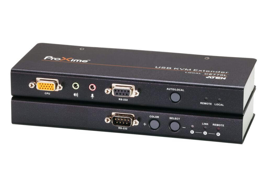 ATEN CE770 - Ekstender KVM USB VGA/Audio Cat 5 z funkcją Deskew (1280 x 1024@300m)