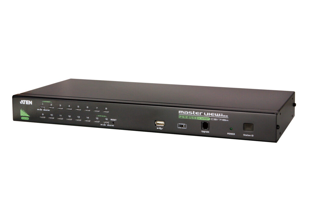 ATEN CS1716A - 16-portowy przełącznik KVM VGA PS/2-USB z portem Daisy-Chain i obsługą peryferiów USB