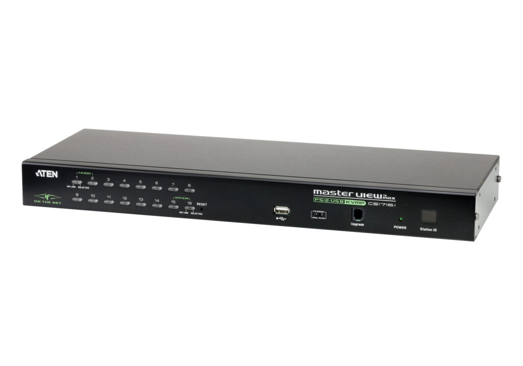 ATEN CS1716i - 16-portowy przełącznik PS/2-USB VGA KVM over IP z 1 współdzielonym lokalnym/zdalnym dostępem