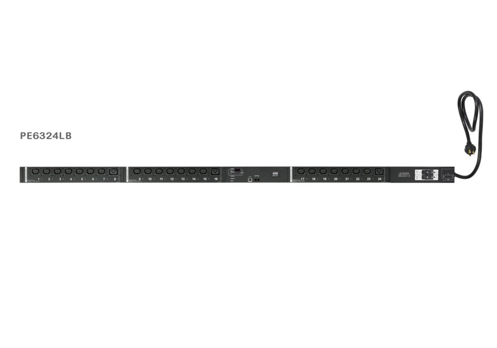 ATEN PE6324L - 24-wyjściowe przełączalne niskoprofilowe eco PDU 30A/32A z pomiarem