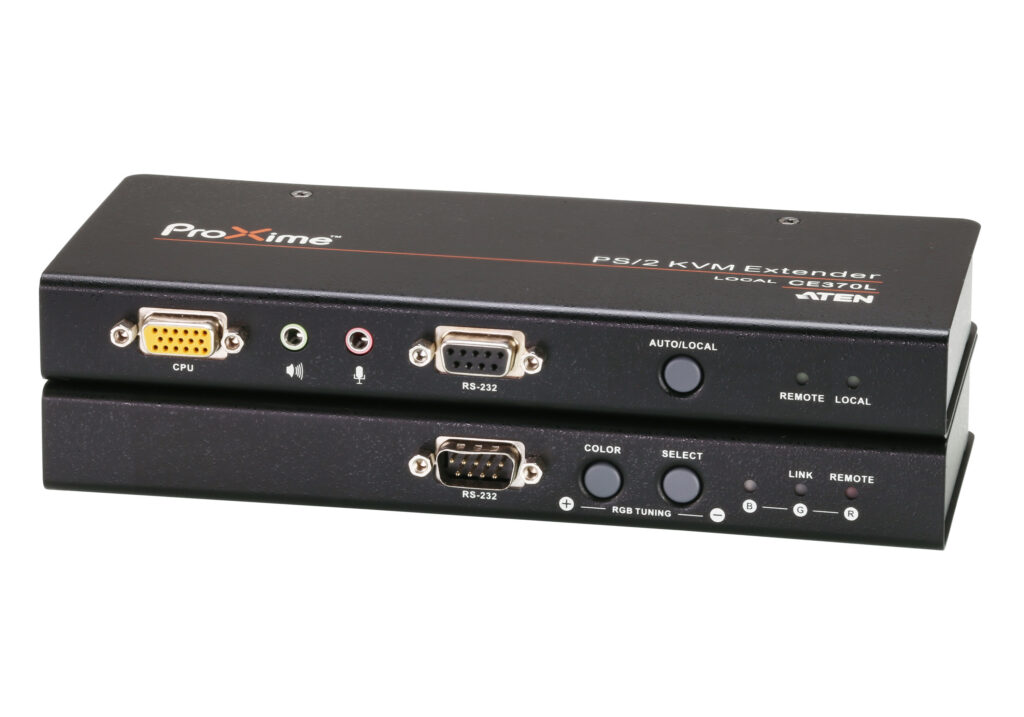 ATEN CE370 - Ekstender KVM PS/2 VGA/Audio Cat 5 z funkcją deskew (1280 x 1024@300m)