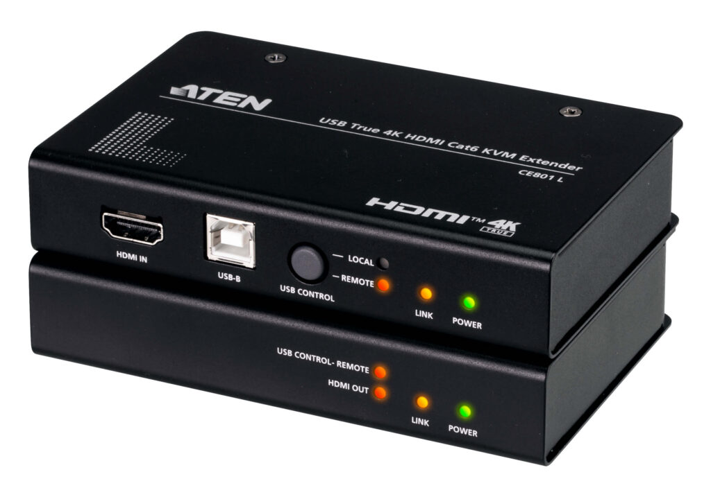 ATEN CE801 - Przedłużacz KVM USB True 4K HDMI Cat 6 (4K @ 70 m)