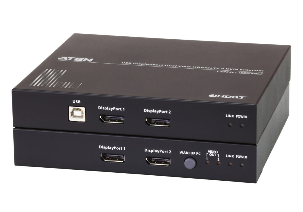 ATEN CE924 - Ekstender KVM USB DisplayPort Dual View HDBaseT™ 2.0 (4K@100m dla Single View)