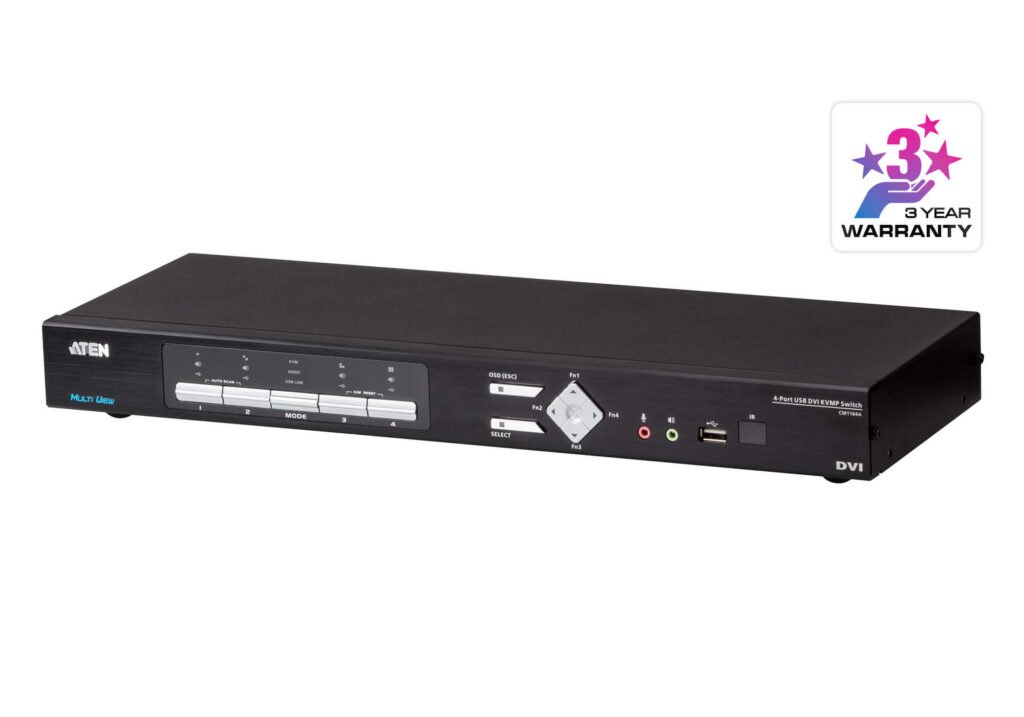 ATEN CM1164A - 4-portowy przełącznik  KVMP™ USB DVI Multi-View