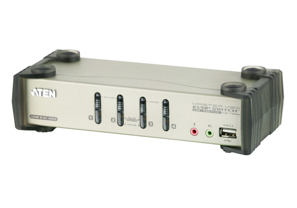 ATEN CS1734B - 4-portowy przełącznik KVMP™ PS/2-USB VGA/Audio z menu OSD