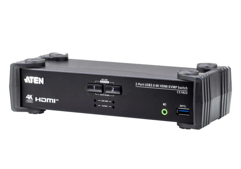 ATEN CS1822 - 2-portowy przełącznik KVMP™ USB 3.0 4K HDMI z trybem miksera audio