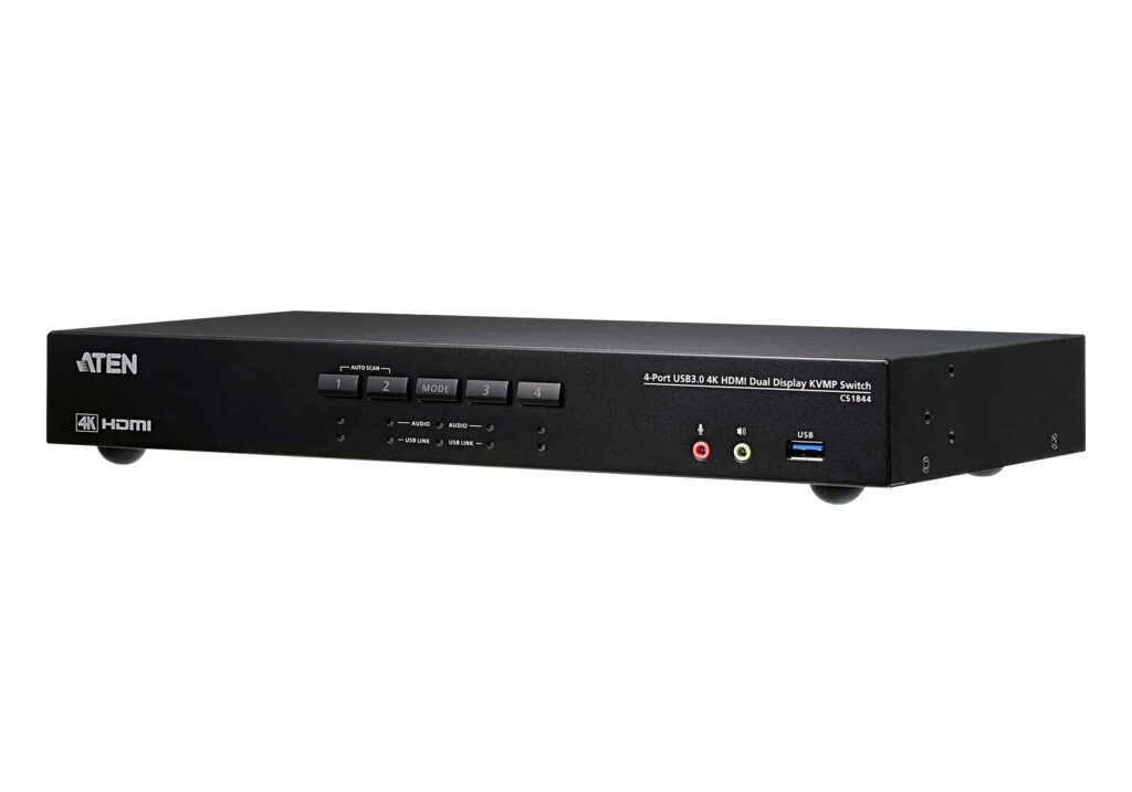 ATEN CS1844 - 4-portowy przełącznik KVMP™ USB 3.0 HDMI 4K z obsługą dwóch ekranów