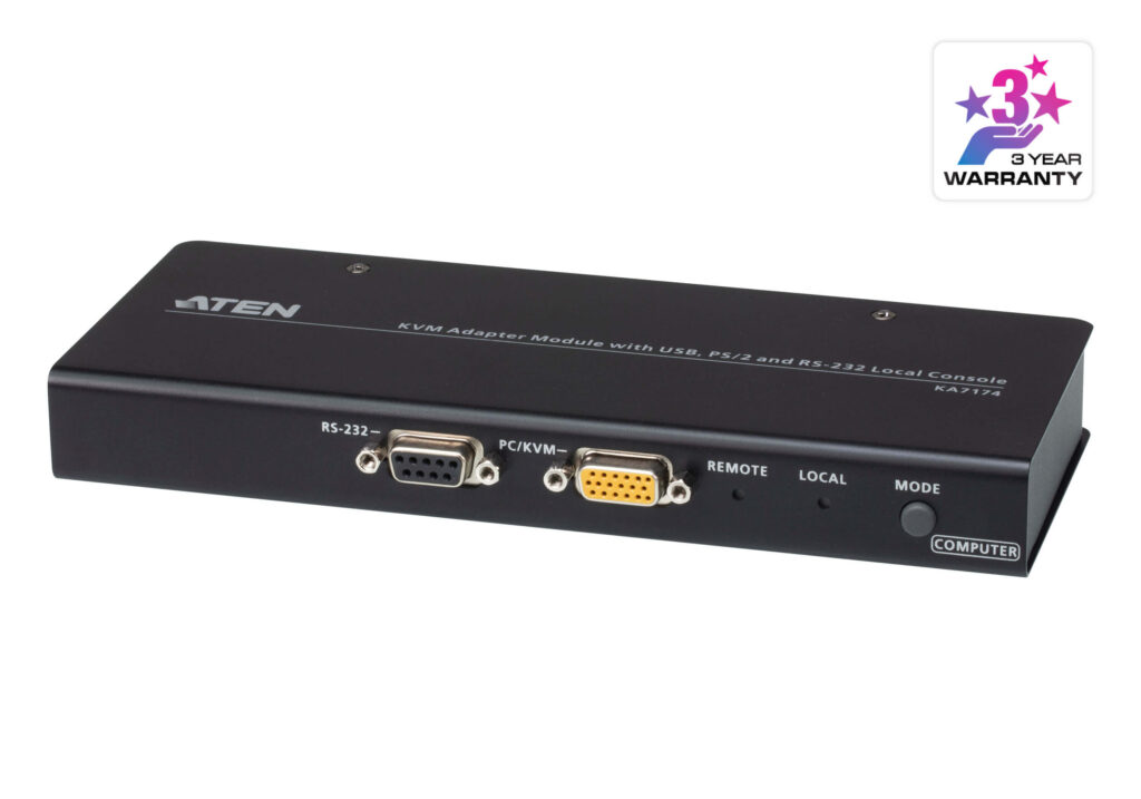 ATEN KA7174 - Moduł adaptera KVM USB, PS/2 i RS-232 z konsolą lokalną