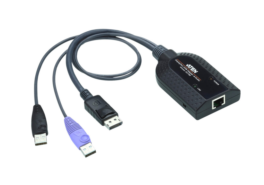 ATEN KA7189 - Adapter KVM DisplayPort USB z Virtual Media (obsługa czytnika Smart Card  i de-embedder audio)