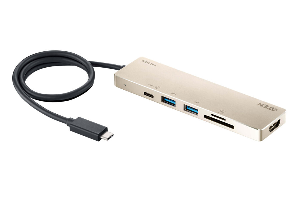 ATEN UH3239 - Mini stacja dokująca USB-C z Power Pass-Through