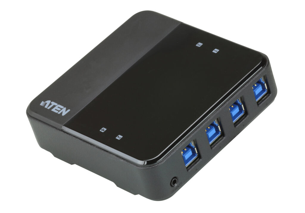 ATEN US434 - 4-portowe urządzenie USB 3.2 Gen1 do współdzielenia urządzeń peryferyjnych