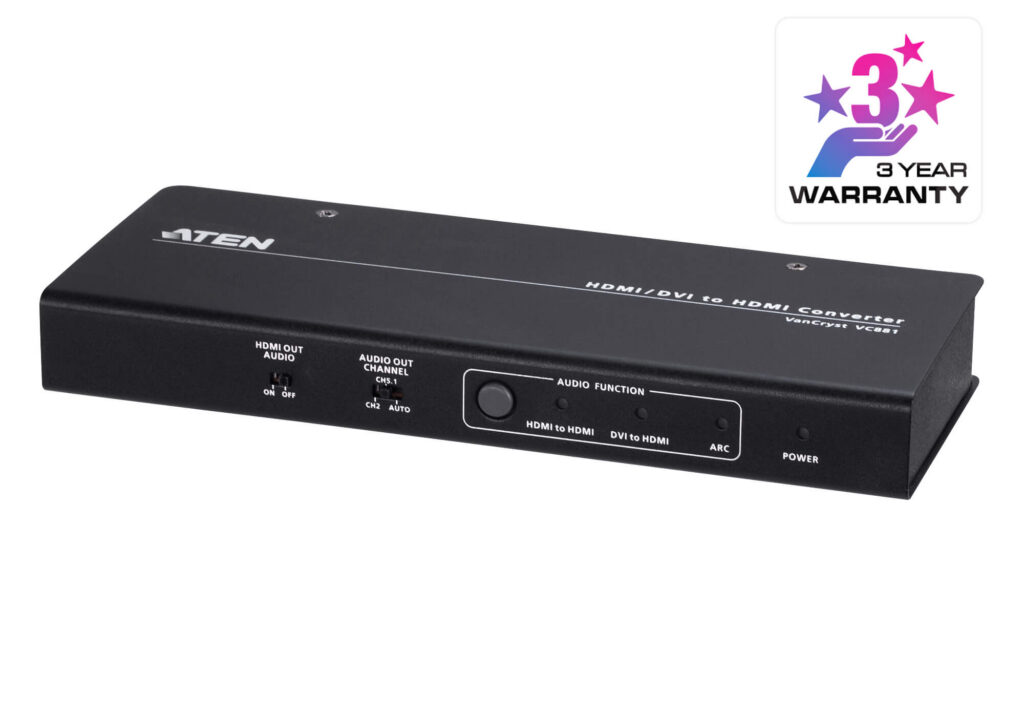 ATEN VC881 - Konwerter 4K HDMI/DVI do HDMI z funkcją wyodrębniania dźwięku