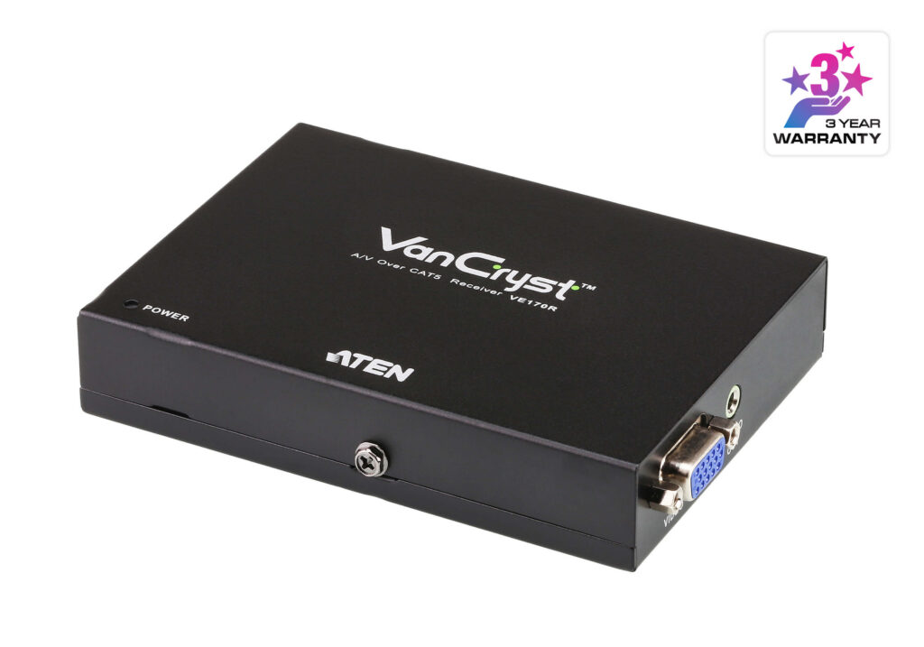 ATEN VE170R - Odbiornik ekstendera VGA/Audio Cat 5 (1024x768@300m)
