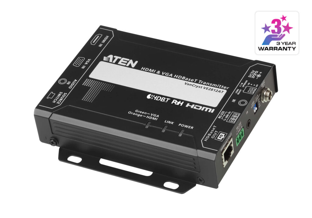 ATEN VE2812AT - Nadajnik ekstendera HDMI & VGA HDBaseT z POH PD (4K@100m) (HDBaseT klasa A)