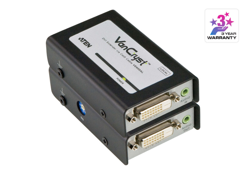 ATEN VE600A - Ekstender DVI/Audio Cat 5 (1920x1200@40m)