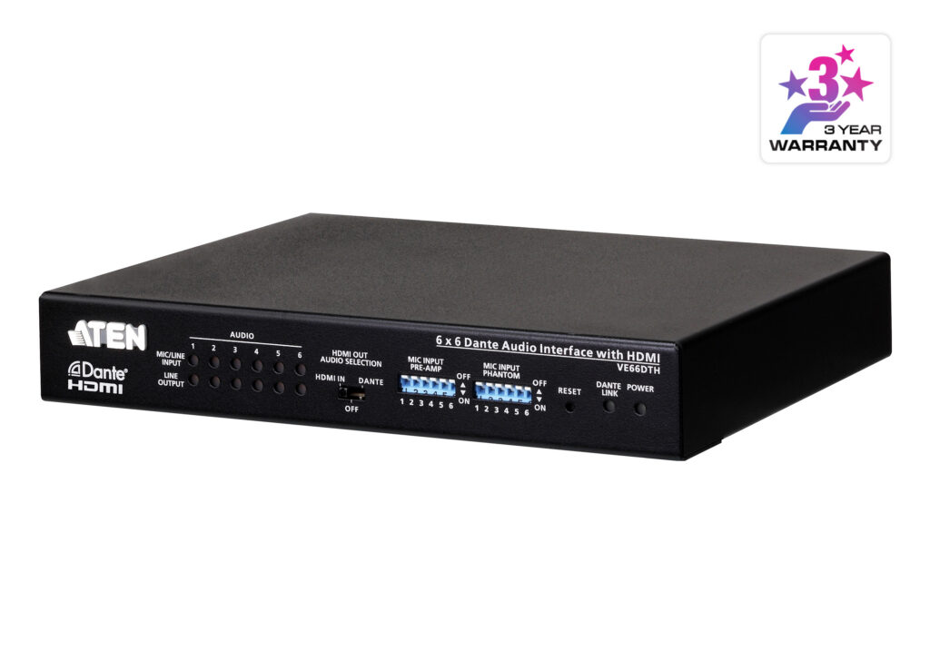 ATEN VE66DTH - Interfejs Dante Audio 6 x 6 z HDMI