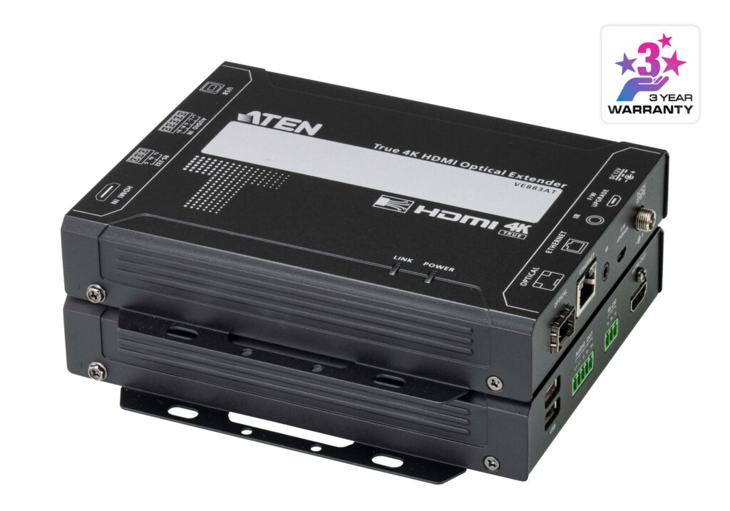 ATEN VE883A - Ekstender optyczny HDMI True 4K (4K@300m (K1, MM) / 10km (K2, SM))
