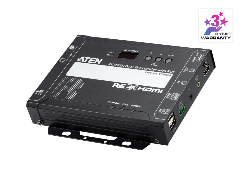 ATEN VE8952R - Odbiornik 4K HDMI over IP z PoE