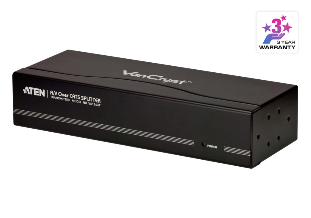 ATEN VS1204T - 4-portowy rozdzielacz VGA/Audio Cat 5