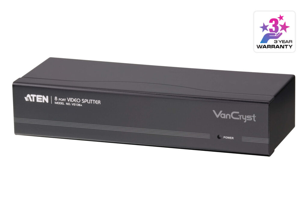 ATEN VS138A - 8-portowy rozdzielacz VGA (450MHz)