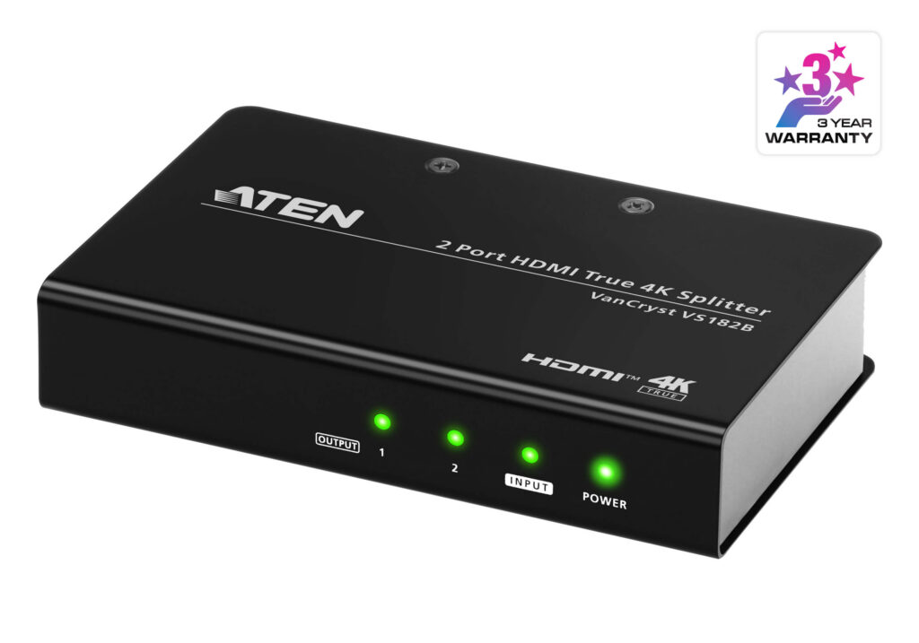 ATEN VS182B - 2-portowy rozdzielacz HDMI True 4K